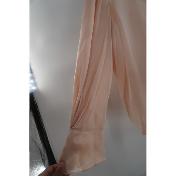 Lafayette 148 Women Shell Flower Silk Blouse NWT Peach Blush Pink Top Size S NWT - Picture 5 of 11